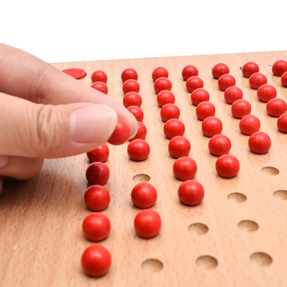 Hobbylane Math Educational Wooden Toy Multiplication and Division Bead Board for Early Childhood Training Hobbylane Math Educational Wooden Toy Multiplication and Division Bead Board for Early Childhood Training