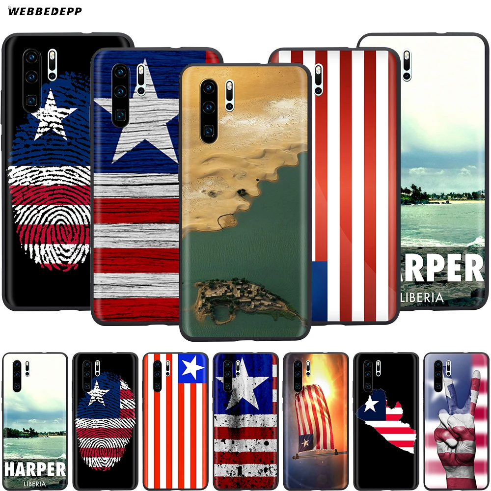 Webbedepp Либерия Национальный флаг чехол для Huawei Mate 10 20 30 Nova 2i 2 3 3i 4 5i Y5 Y6 Y7 Y9 Pro Lite