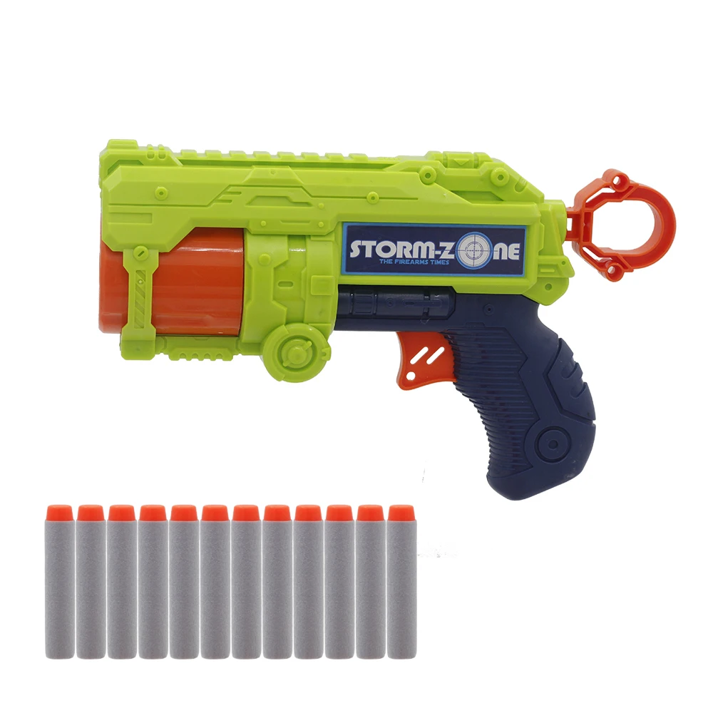 Новый ручной игрушечный пистолет с 4 выстрелами EVA мягкий пулями для Nerf детский