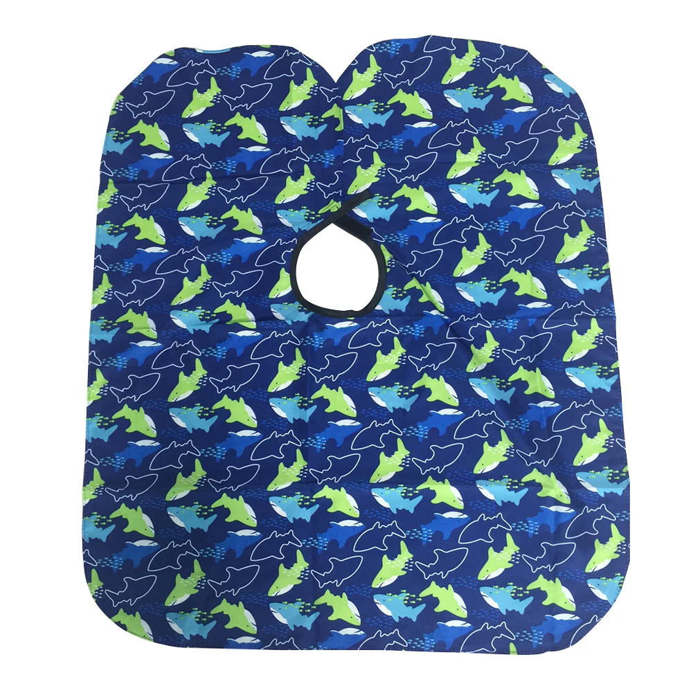 Яркие цвета для детей антипригарная Стрижка волос легкая чистка мягкий мультяшный рисунок дельфина парикмахерское покрытие фартук рукав летучая мышь