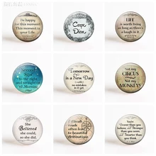 5 шт./лот вдохновляющие цитаты 25 мм стекло Cabcohon шаблон Flatback камуфляж кабошон «сделай сам» купол ювелирные изделия для брелок педант ожерелье