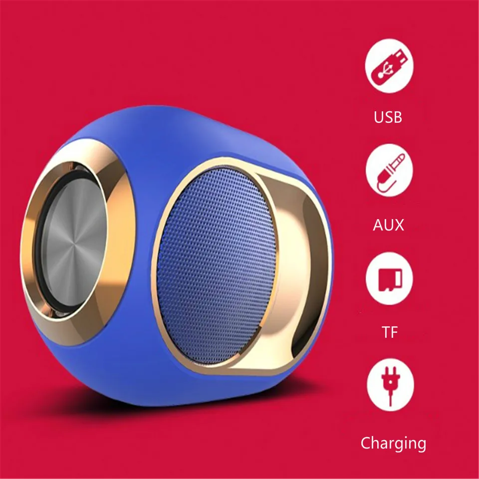 

Speaker Bluetooth 5.0 Mini Sound Box Usb Woofer Subwoofer Boombox Radio Portable Music Center Bluetooth Speaker Boombox Column