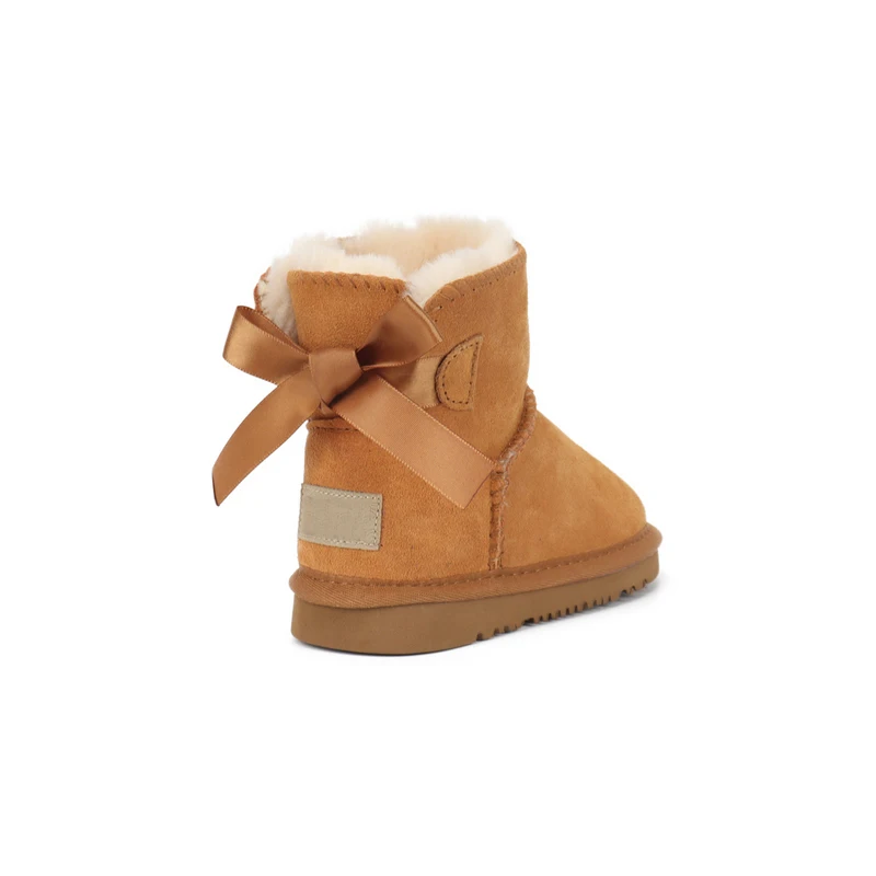 Australian Hot Sale Children 100% Genuine Leather Fashion Girls Boys Winter Snow Boots For Warm flat Shoes baby boots |