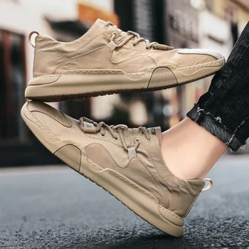 

Fires Men Fashion Shoes Comfortable Lightweight Casual Shoes Black Gray Outdoor Sneakers PU Leather Trend Male Sneakers