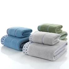 Утолщенный набор хлопковых полотенец 1 шт. 70*140 см пляжное полотенце s 1 шт. 34*75 см быстросохнущее полотенце для лица