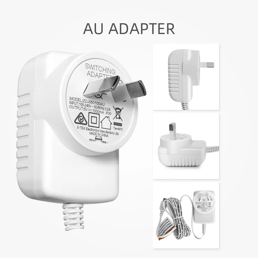 DC 5V 1000mA 100-240V 50/60HZ Мощность адаптер Зарядное устройство для Видеоняни и радионяни VB601/VB602/VB603/VB605/VB607