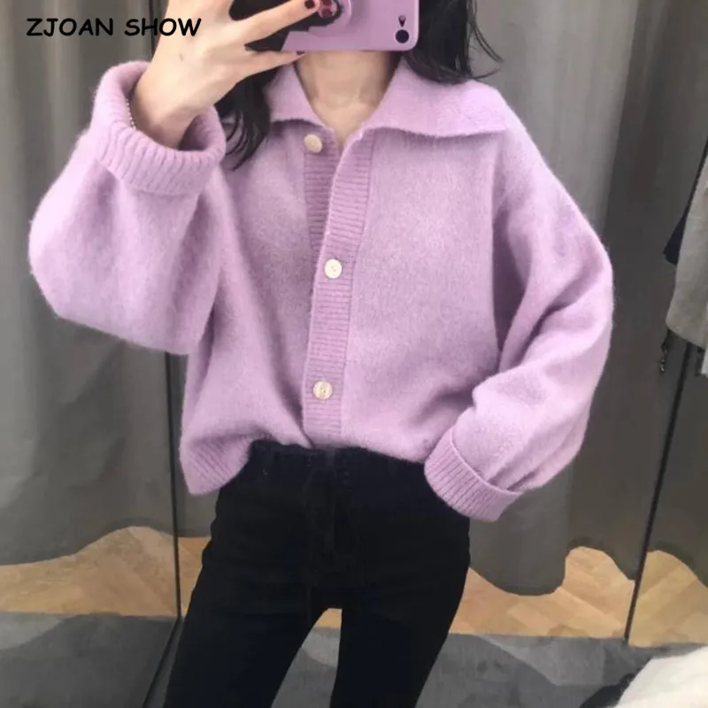 Macaron Purple Vintage Knitting Single 