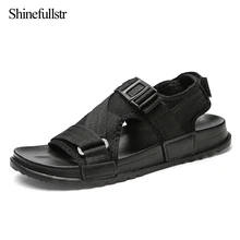 Мужские сандалии размера плюс; коллекция года; летний светильник; sandalias; hombre; повседневные сандалии на плоской подошве; мужские сандалии с открытым носком; цвет черный, серый; 47, 48