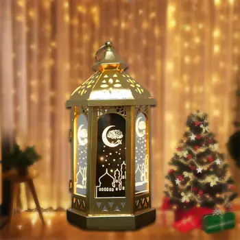 

Muslim Eid Mubarak Ramadan Lamp Wrought Iron Stereo Lamp Decorative Accessories Lights Palace Led X7S9