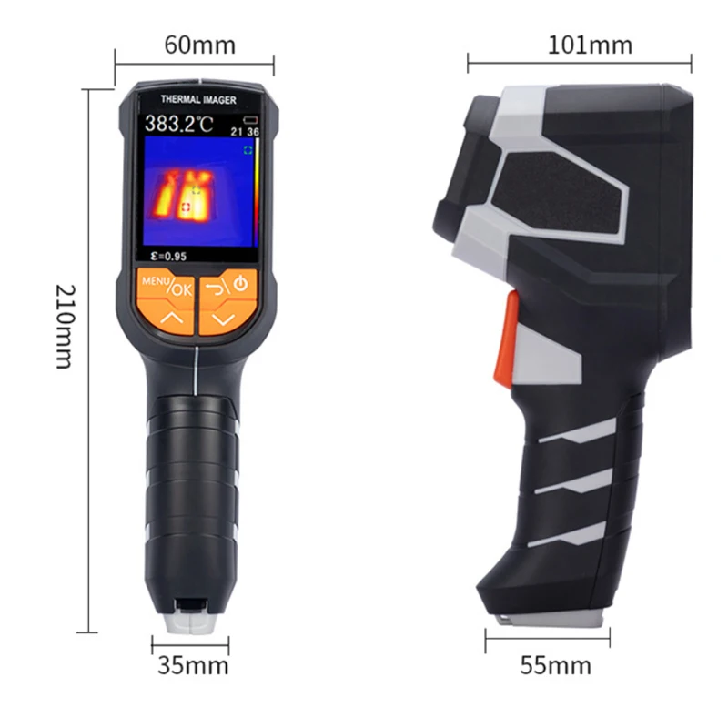 Портативная тепловизор камера-20~ 1000 градусов 2,4 ''цветной экран инфракрасное разрешение изображения тепловизор Камара термографика