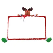 Decorations Border Accessories Cover Monitor Screen Christmas Snowman Home Decor Santa Claus Computer For 19-27inch