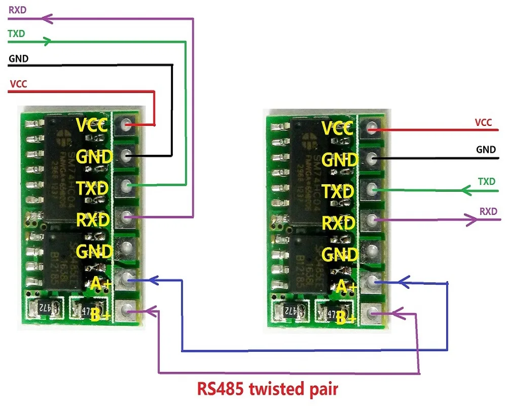 Мини автоматический контроль SP485 IC 5V RS485 к TTL 232 Модуль UART серийный порт 485bus