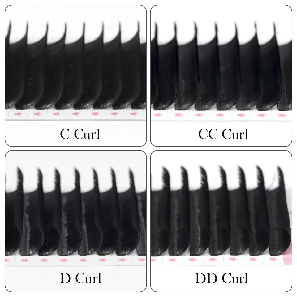 AGUUD-Rapid Volume Fans Lashes, C, CC, D, DD Curl, Extensões de cílios,  Cílios Blooming, 0.03, 0.05, 0.07mm, Cílios Easy Fan