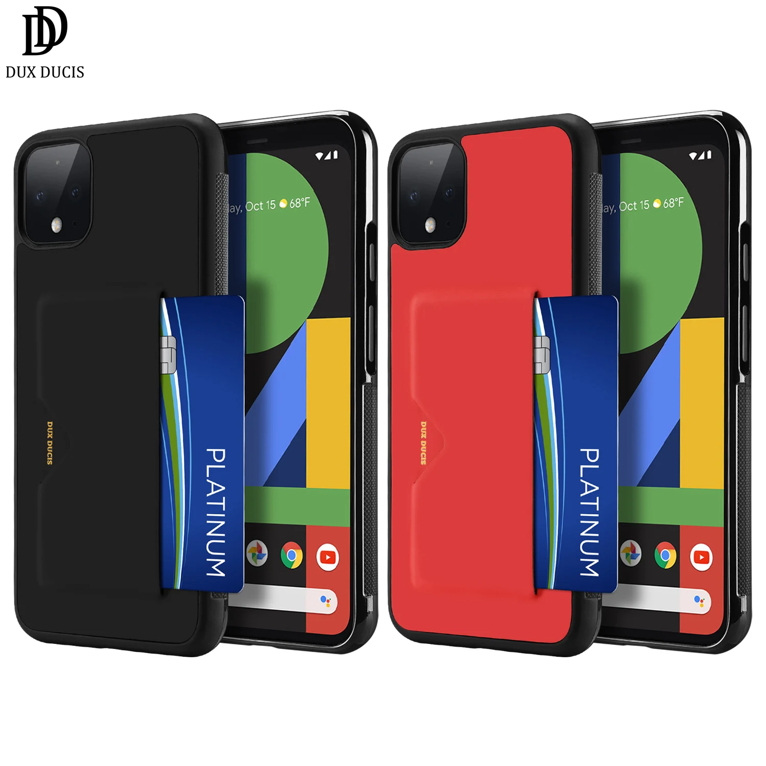 Чехол DUX DUCIS для Google Pixel 4 XL мягкий чехол-кошелек из ТПУ с отделением кредитных карт