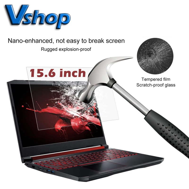 15.6 inch Laptop Screen HD Tempered Glass Protective Film For Acer EX215-54-526V Notebook PC Screen Protector