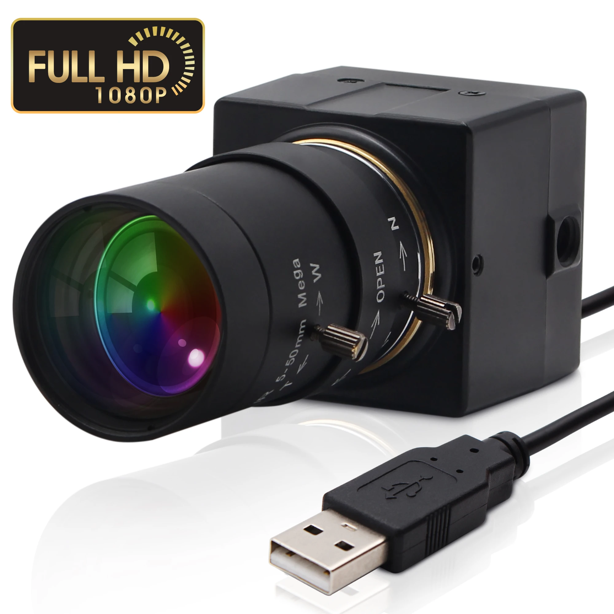 2021 Top ELP 1080P Sony IMX323 H.264 Low light 0.01Lux Industrial Machine Vision Mini USB Webcam Camera for PC  Computer Laptop