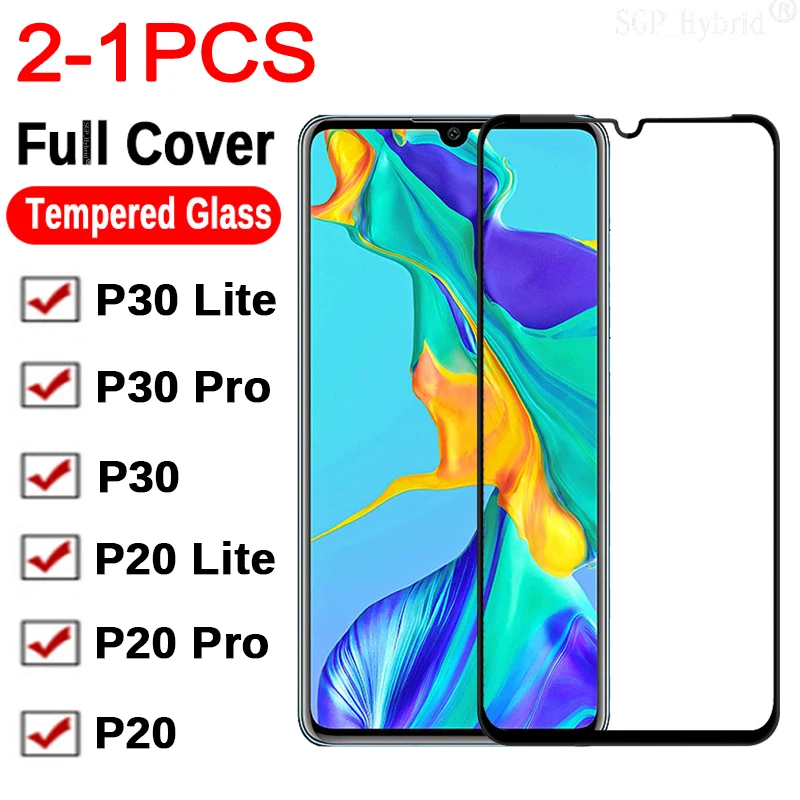 Защитное стекло закаленное для Huawei P30 P20 P 30 20 Lite Light Pro 1 2 шт.|Защитные стёкла и