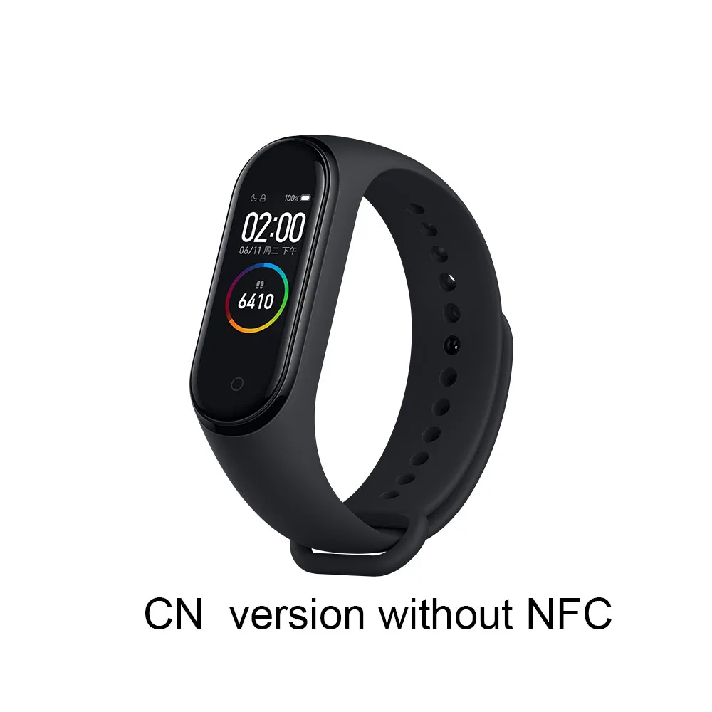 CN Version no NFC Xiaomi mi-браслет 4 смарт-браслет mi Band 4 фитнес-браслет 135 мАч цветной экран Bluetooth 5,0 трекер активности - Цвет: CN Version no NFC