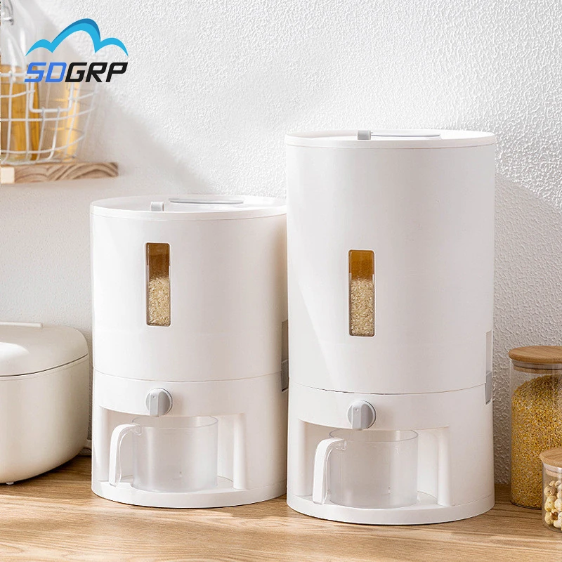 

Kitchen Rice Bucket Insect-proof Moisture-proof Sealed Rice Storagebox Bucket Cat Dog Food Household Storage Cereal Dispenser