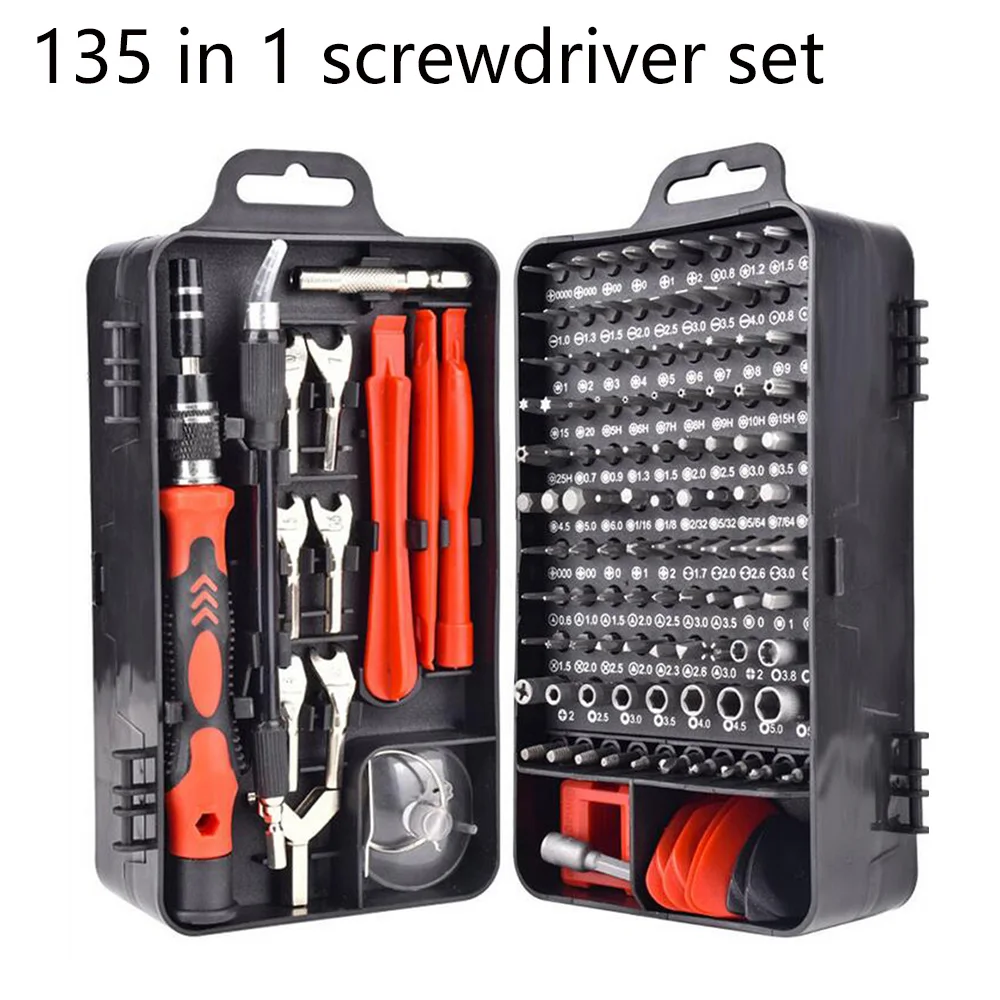 car door panel removal tool 110/115/135 in 1 Screwdriver Set of Screw Driver Bit Set Multi-function Precision Mobile Phone Repair Device Hand Tools Torx Hex auto trim removal tool Tool Sets