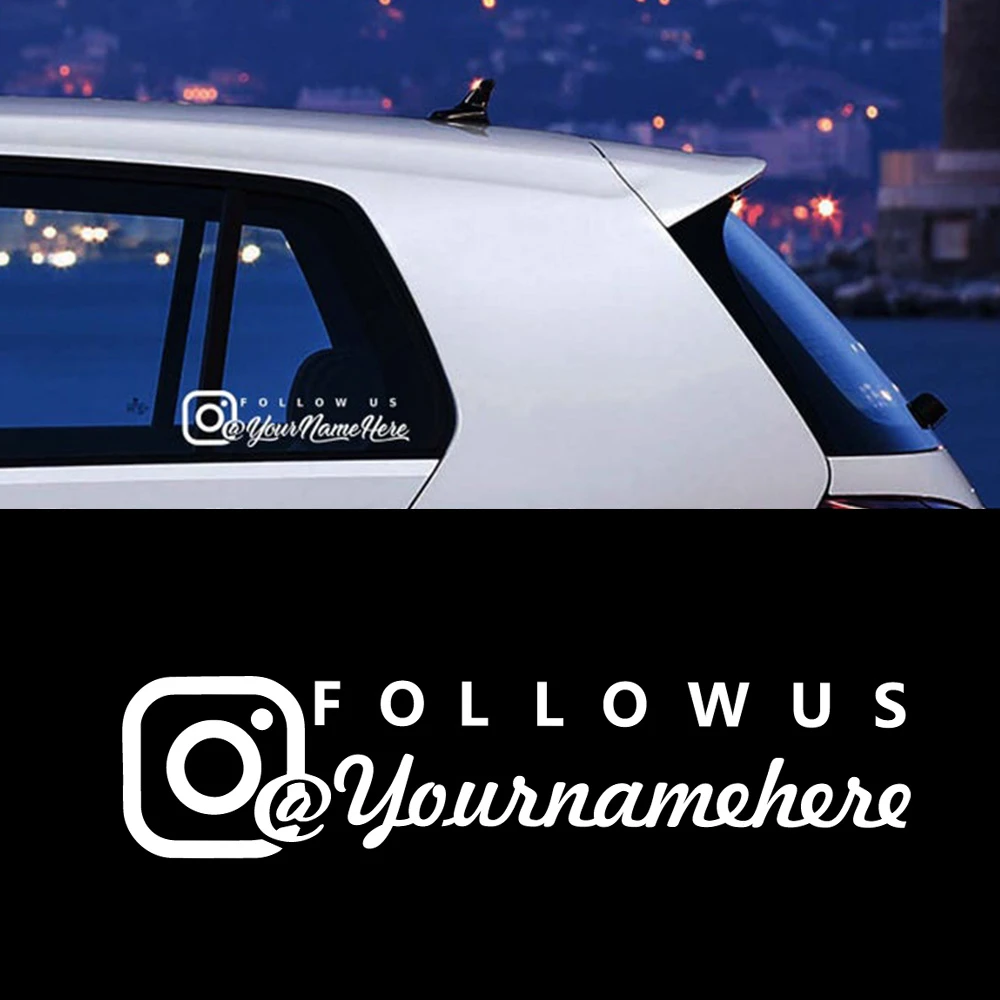 ontsnappen Figuur Alsjeblieft kijk Custom Naam Auto Sticker Gepersonaliseerde Instagram Facebook Account Vinyl  Sticker Voor Car Window Lichaamsversiering Stickers|Auto Stickers| -  AliExpress