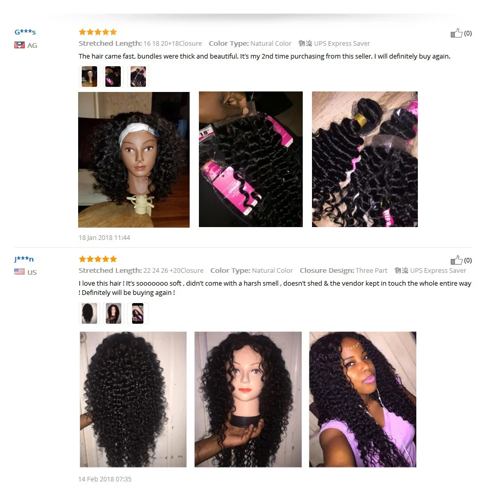 Jarin 360 Lace Frontal Closure With 3 Bundles Peruvian Deep Wave