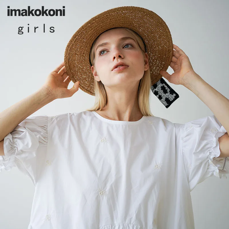 Оригинальный дизайн от imakokoni длинное платье с вышивкой и рукавами фонариками