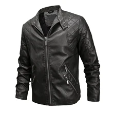 New arrive brand motorcycle leather jacket men Leather Coats Causal motorcycle pu leather chaqueta cuero hombre men clothing