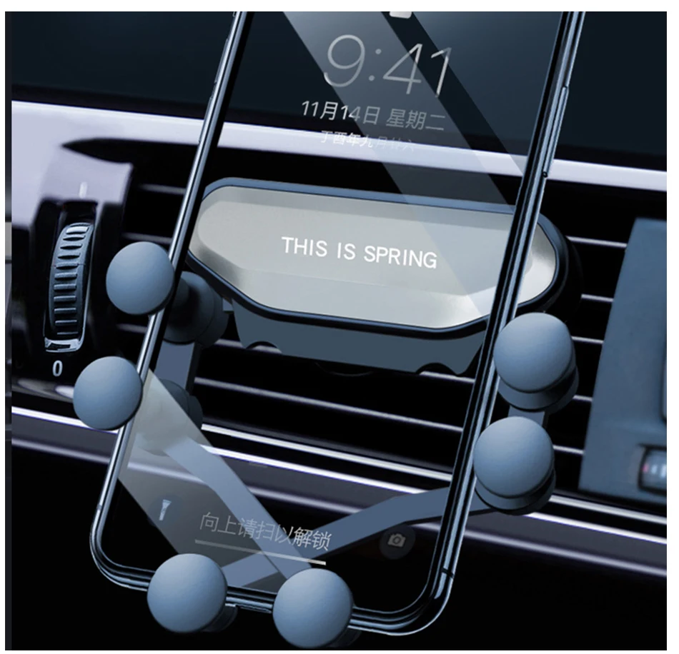 Гравитационный Автомобильный держатель для телефона Air Vent крепление Клип подставка для смартфонов Voiture Универсальный 360 Telefoonhouder Авто Suporte Celular Carro