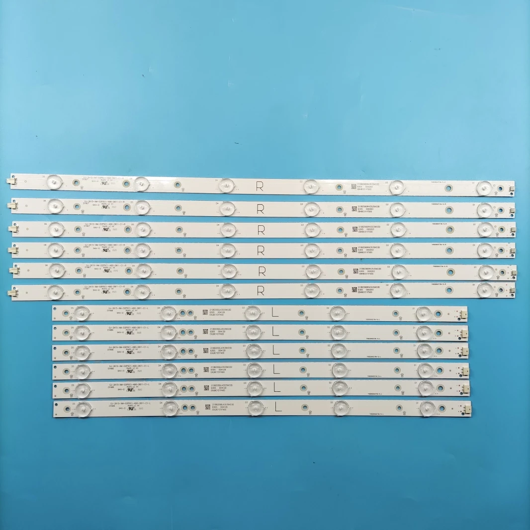 12 PCS LED backlight strip for 49PUT4900 49PFS5301 49PUF6701 EVTLBM490E0601-AK-3 R EVTLBM490E0501-AJ-3 L 01N27 01N28 LBM490E0601