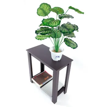 

Simple Two-layer Bedside Cabinet Coffee Table Side Table Nightstand Brown