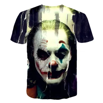 

3D Print Clown T Shirt Cool series Men Joker Face Male tshirt Clown Short Sleeve Funny T Shirts Tops Harajuku streetwear