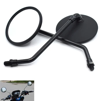 

Universal Motorcycle 10mm Round Mirror Motorcycle Rearview Mirror For Kawasaki Ninja 300R 300 EX300 250 250R EX250 ER6F ER-6N