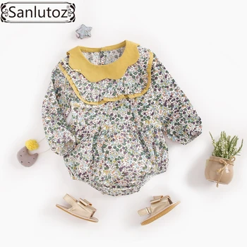 

Sanlutoz Flower Baby Girl Romper Long Sleeve Autumn Rompers Princess Baby Clothing Cotton Newborn Fashion