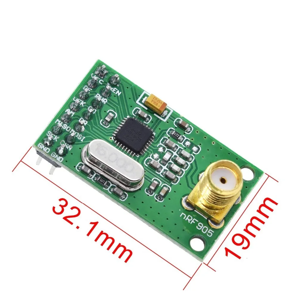 NRF905 Wireless Transceiver Module Wireless Transmitter Receiver Board NF905SE With Antenna FSK GMSK Low Power 433 868 915 MHz