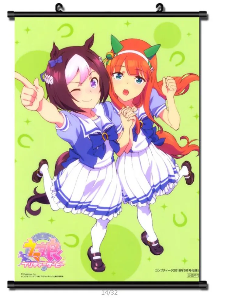 Аниме декоративная картина Uma Musume Pretty Derby Special Week &amp Silence Suzuka Tokai Teio водка домашний