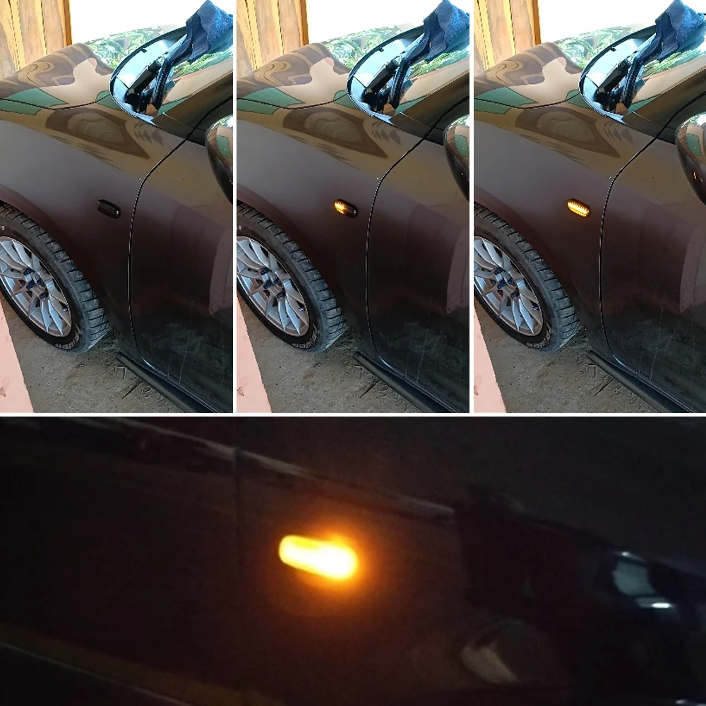 

2pcs LED Side Marker Light Turn Signal Indicator Blinker Repeater Fender Lights For Audi A3 S3 8P A4 B6 B8 B7 S4 RS4 A6 S6 C5 C7