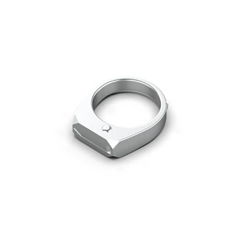 Outdoor protection ring multifunctional new titanium steel ring folding knife broken window cutting escape tool EDC knife lovers