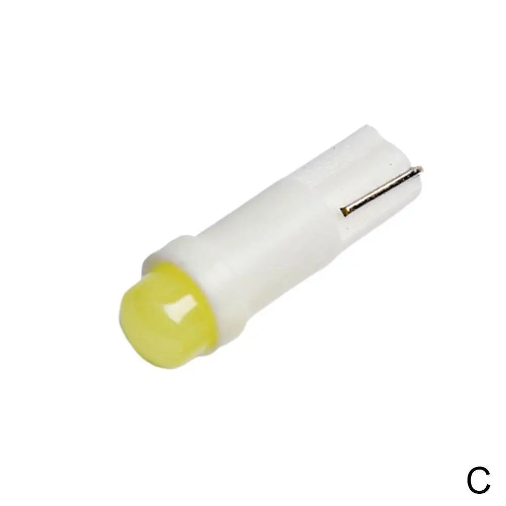 10 шт. Автомобильный интерьер T5 Led 1 SMD DC 12 В светильник Керамическая, для приборной панели манометр инструмент керамический авто боковой Клин светильник лампа - Испускаемый цвет: C WHITE