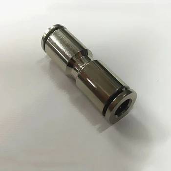

Metal Nickel Double Head Straight Through Pneumatic Quick Connector Of Air Pipe Outer Diameter 4/6/8/10/12/14mm