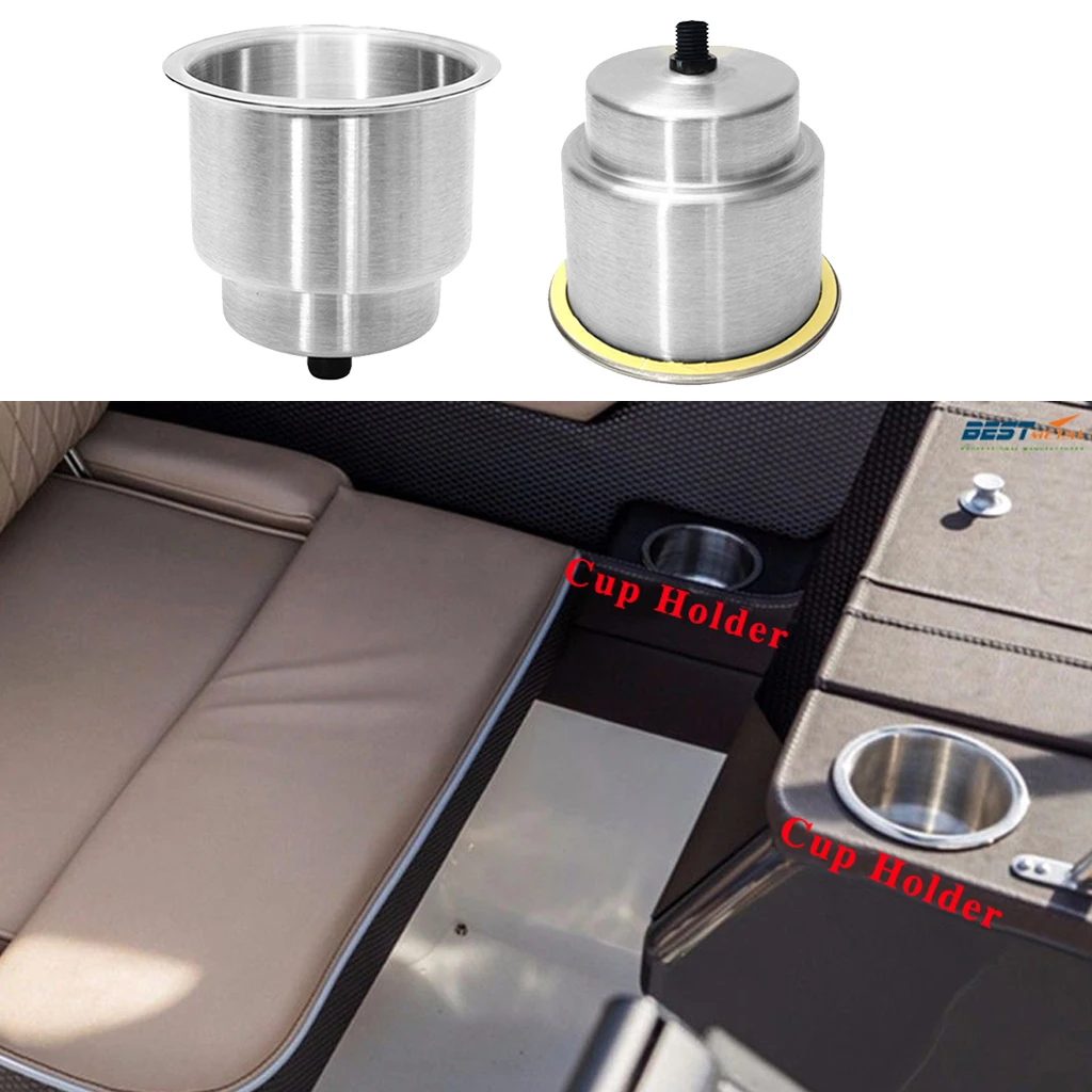 Recessed Stainless Steel Cup Drink Holder Fit For Car Marine Boat RV