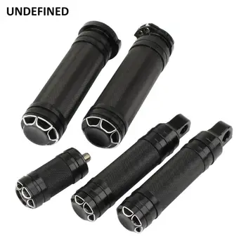 

Black Motorcycle Foot Pegs Rest Shifter Nail 25mm Hand Grips For Harley Sportster 883 1200 Touring Dyna Breakout Softail Custom