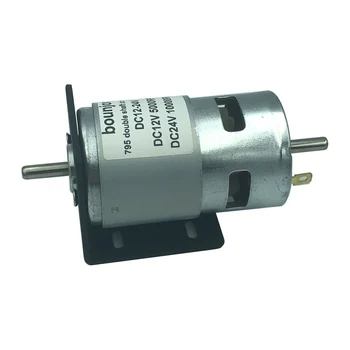 

795 motor double output shaft high power DC high speed motor 12-24V pure copper wire high torque double ball round shaft