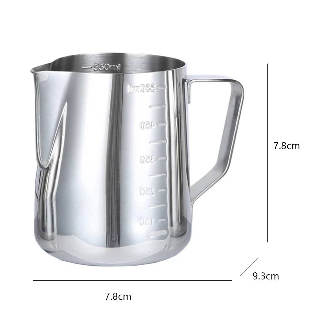 Stainless Steel Milk frothing Jug Coffee Pitcher Clear Scales Craft Coffee Latte Tool Cafe Gadgets
