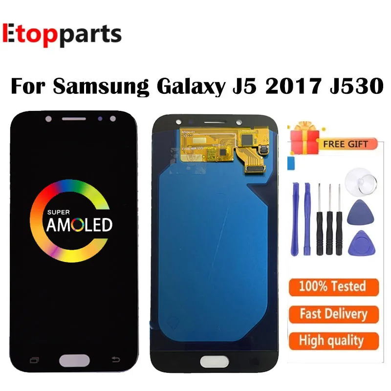 Supper Amoled For Samsung J5 17 Display Lcd J530 J530f Sm J530f Lcd Display Touch Screen Digitizer Assembly Mobile Phone Lcd Screens Aliexpress