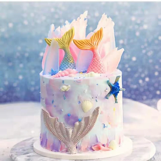 Sellő Halak Farkú Szilikon Penész Torta Díszítő Szerszám Csokoládé Gumpaste Cukrász Cukor Gyanta Fondant M2618 - Image 5