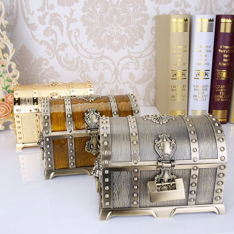 

Europe Double Layers Metal Jewelry Box Jewelry Organizer Tin Storage Containers For Girlfrend's Gitt box Z223