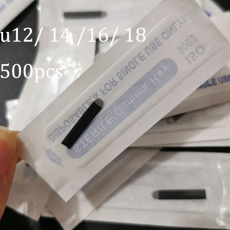 500 шт. ламинат Nano микроблейдинг Tebori U Flex 0 18 мм тонкий черный 12/14/16/18/21U форма для