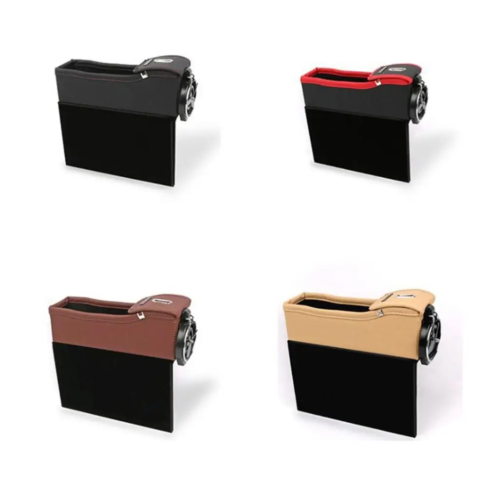 Storage Box Car Organizer Seat Gap PU Case Pocket Car Seat Side Slit for Wallet Phone Coins Keys Cards For Universal