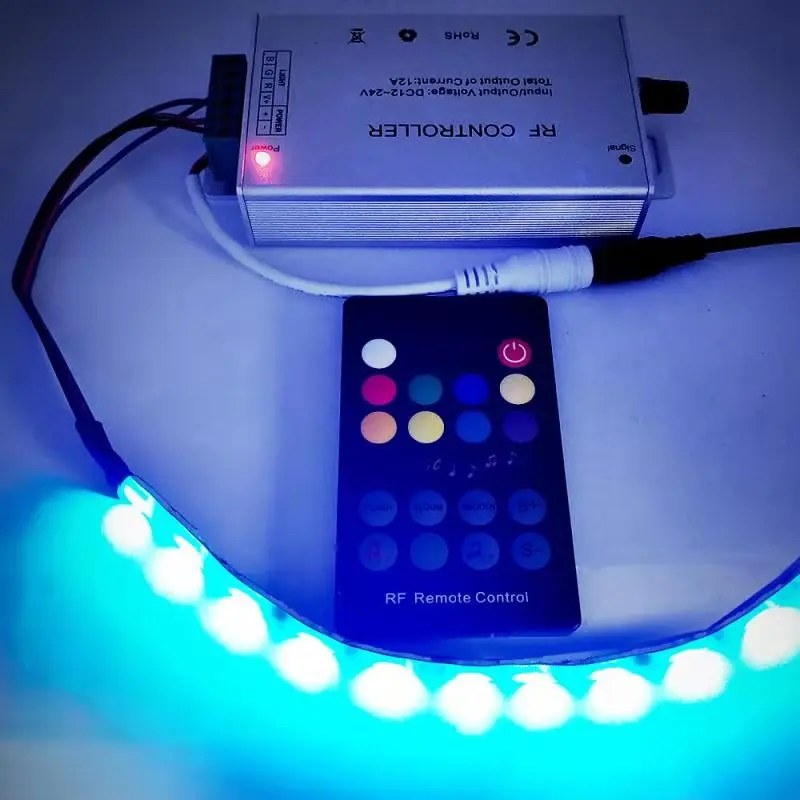 Музыкальный светодиодный RGB контроллер DC12V 24 в RF дистанционный звуковой датчик голосовой аудио контроллер для SMD 3528 5050 RGB светодиодные ленты